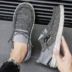 Men's Breathable Slip On Canvas Shoes For Hiking