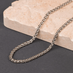 Men's Long Sleeve T Shirt Chain Silver Hip Hop Rock Necklace