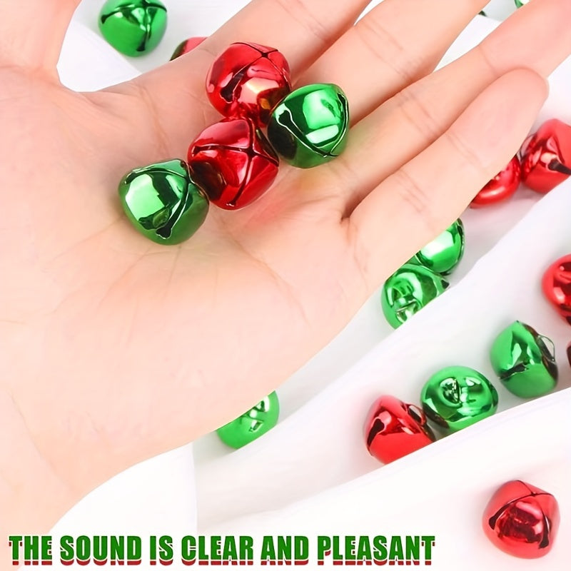50pcs Jingle Bells Craft Bell Bulk Xmas Decor Red Green