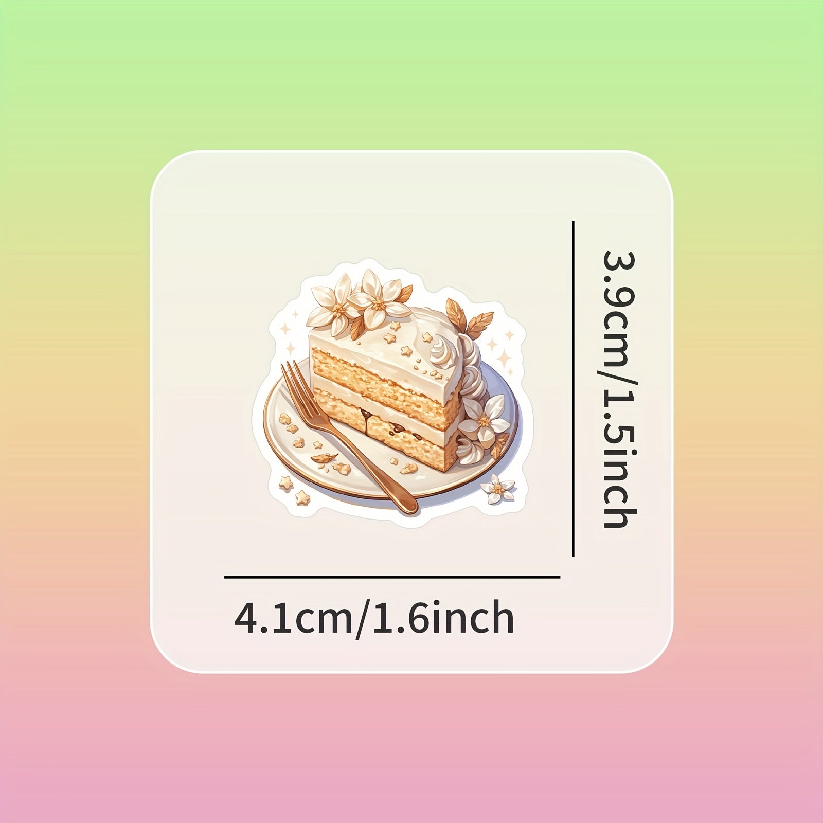 54pcs Cake Stickers for Water Bottles Suitcases Bikes Cars