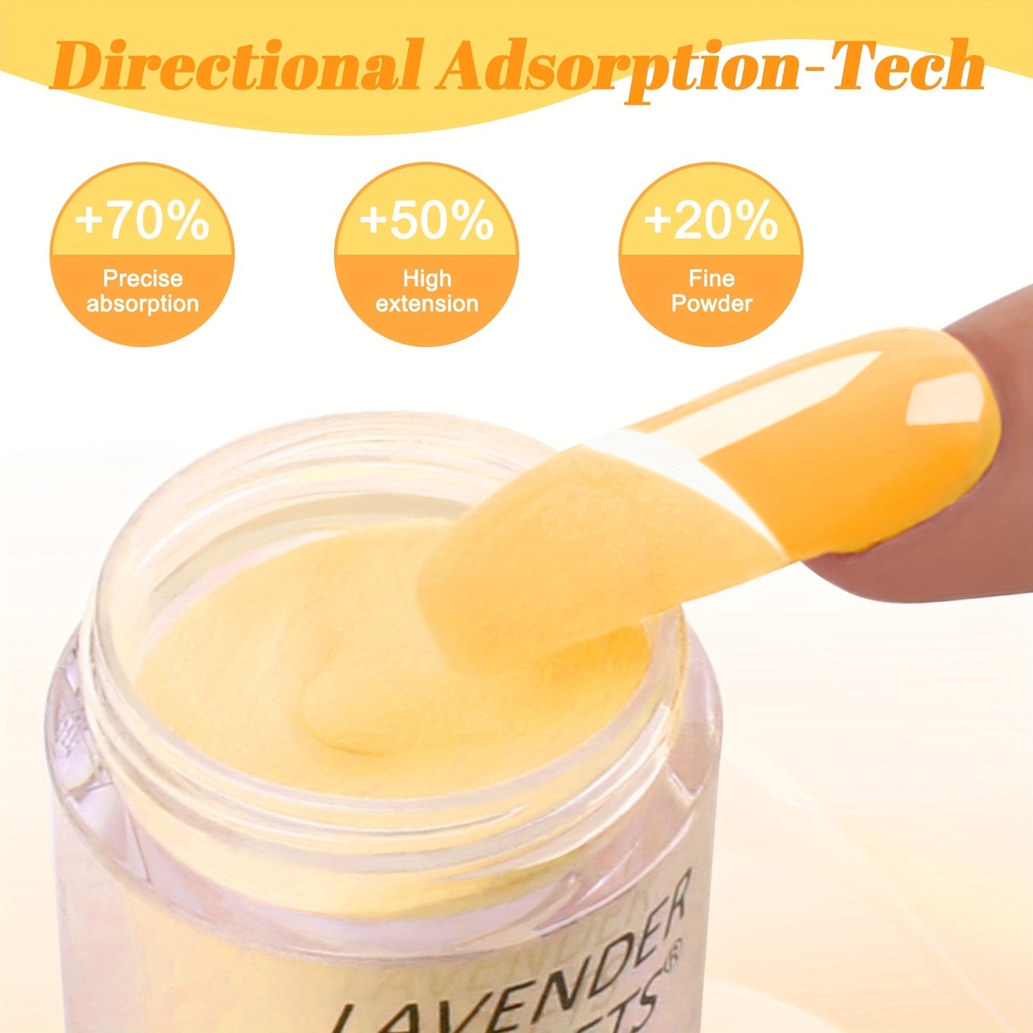 0.5oz X 6 Colors Dipping Powder Set Yellow Orange Red