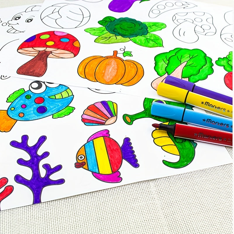 Washable Watercolor Pens 12/24/36 Colors Kids Safe