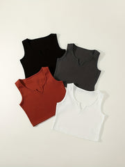 4 Pack Y2K Sleeveless Crop Tank Tops for Summer
