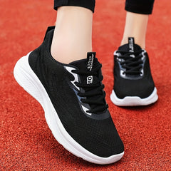 Women's Knit Sports Shoes Breathable Low Top Running Casual Gym Tennis Sneakers
