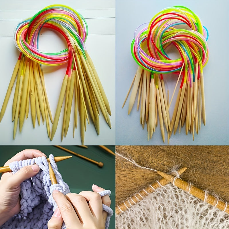 Circular Needle Knitting Golden Wool Crochet Set