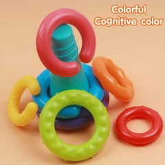 Rainbow Stacking Rings for Kids PE Material Toy