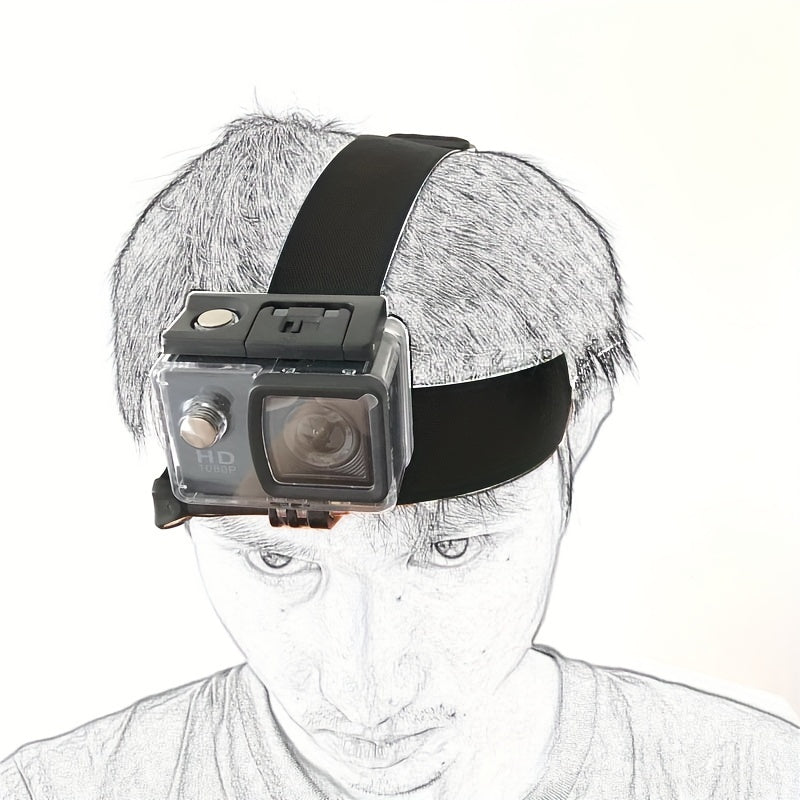 Adjustable Head Strap for Action Camera - Secure and Comfortable Mount