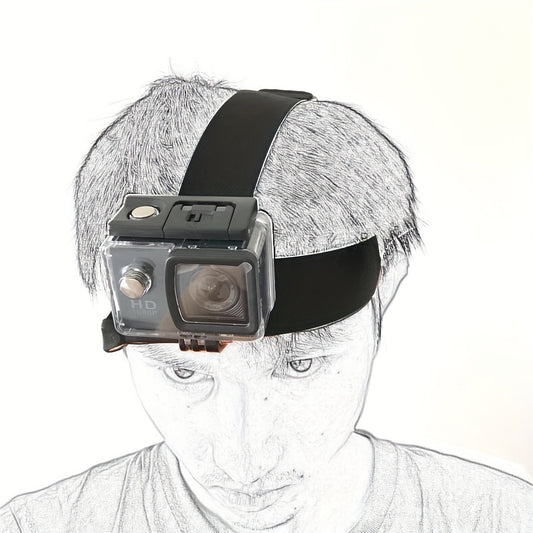 Adjustable Head Strap for Action Camera - Secure and Comfortable Mount