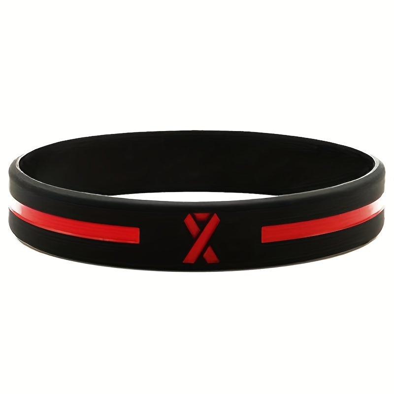 Firefighters Fireman Fire Guard Rubber Bracelet Stretchy Silicone Wristband