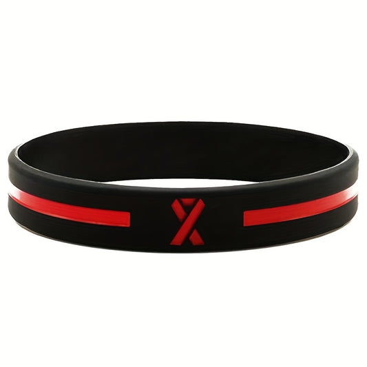 Firefighters Fireman Fire Guard Rubber Bracelet Stretchy Silicone Wristband