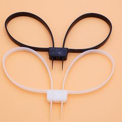 2pcs Double Hole Double Buckle Plastic Nylon Ties Pack
