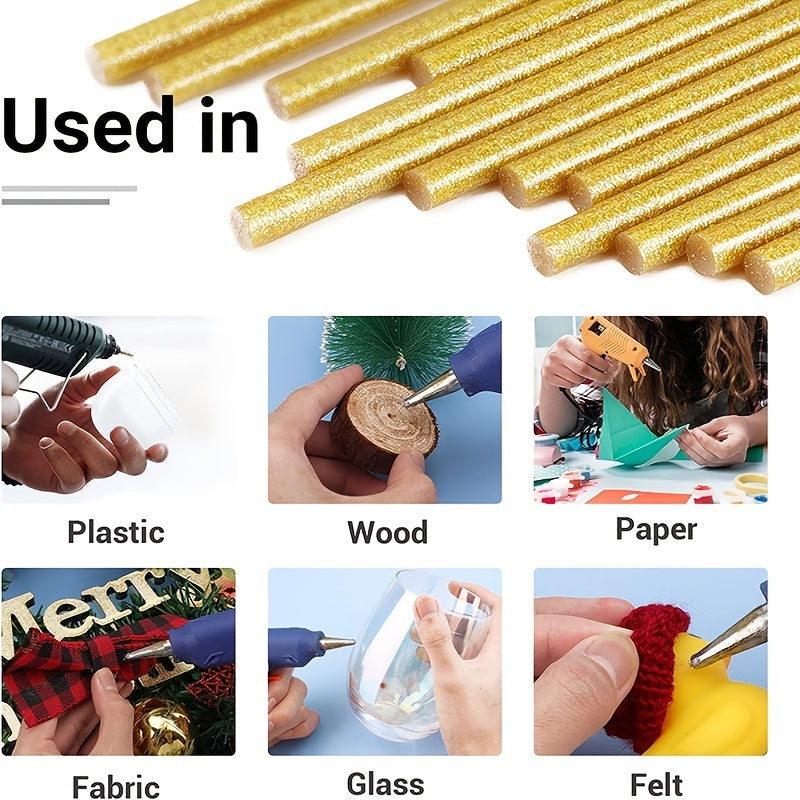 10pcs Colorful Glitter Hot Glue Sticks for Arts Crafts DIY Home Repairs