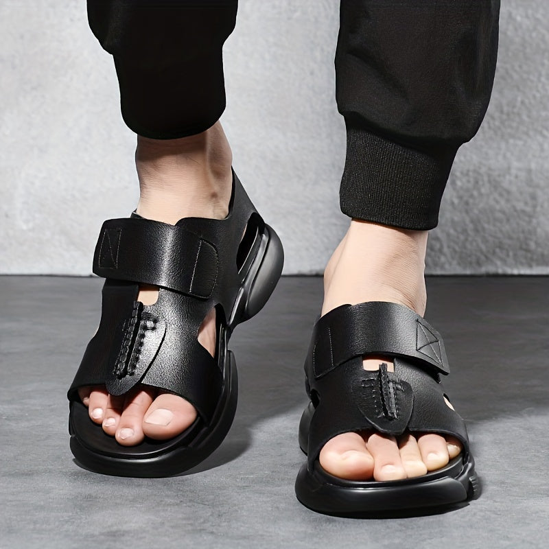 Men's Hook And Loop Sandals Non Slip Open Toe Shoes