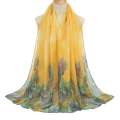 Casual Floral Print Shawl Scarf Long Soft Scarf Wrap