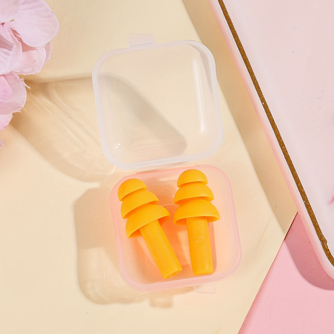 Silicone Swimming Earplugs 3-Layer Waterproof Noise Reducing Device