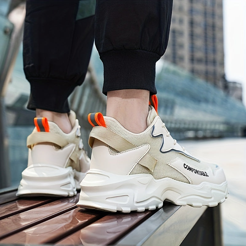 Men's Breathable Chunky Sneakers For Jogging Gym