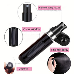 5ml Travel Perfume Spray Bottle Mini Pump Atomizer for On the Go Fragrance