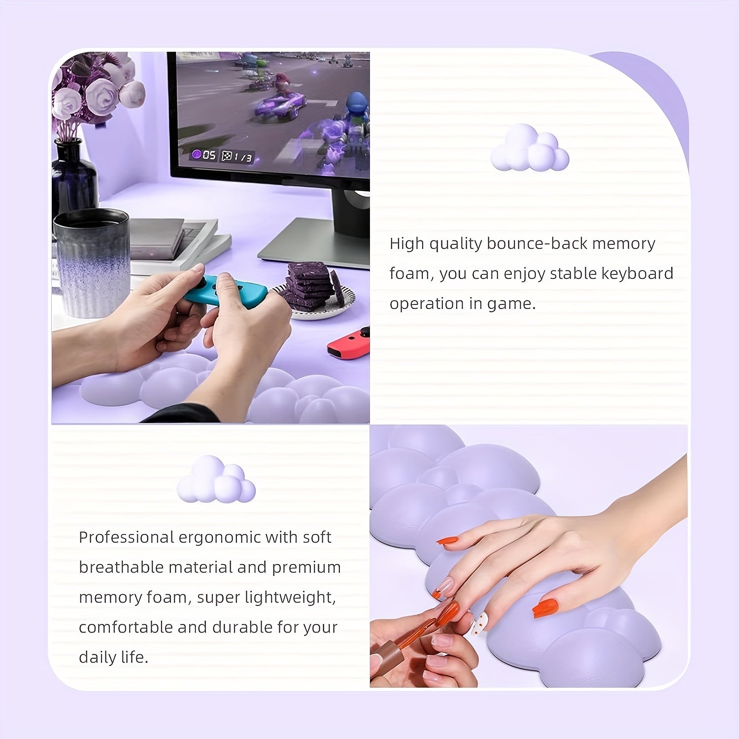Large Gaming Mouse Pad and Wrist Rest Combo