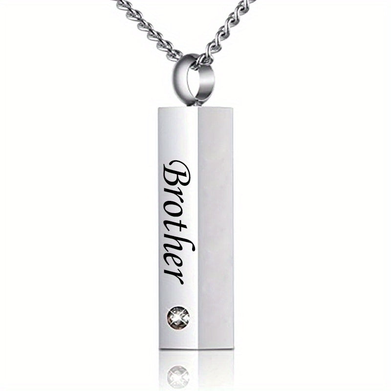 Pet Memorial Necklace Stainless Steel Crystal Pendant Cremation Urn