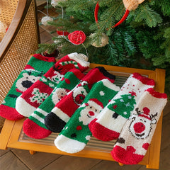 7 Pairs Christmas Socks Fuzzy & Comfy Women's Stockings