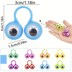 24pcs Big Eye Rings Eyeball Finger Puppets Interactive Party Favor