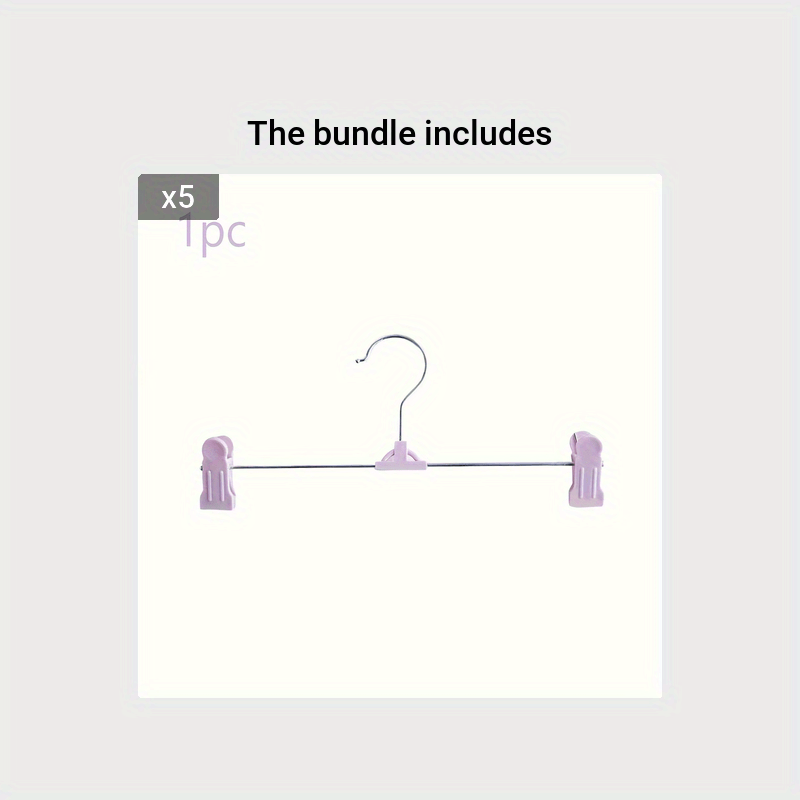 Space Saving Skirt & Pants Hangers With Clips Plastic Hangers