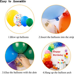 Colorful Rainbow Balloon Garland Arch Set - 129pcs