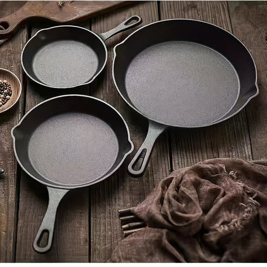 Cast Iron Skillet Frying Pan Pre seasoned Oven Safe Cookware