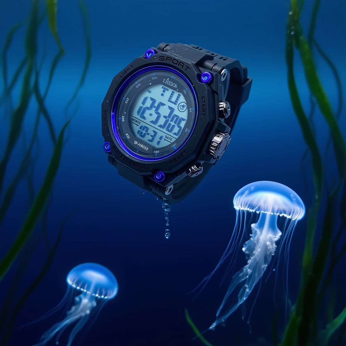 Waterproof Digital Watch with Alarm Stopwatch