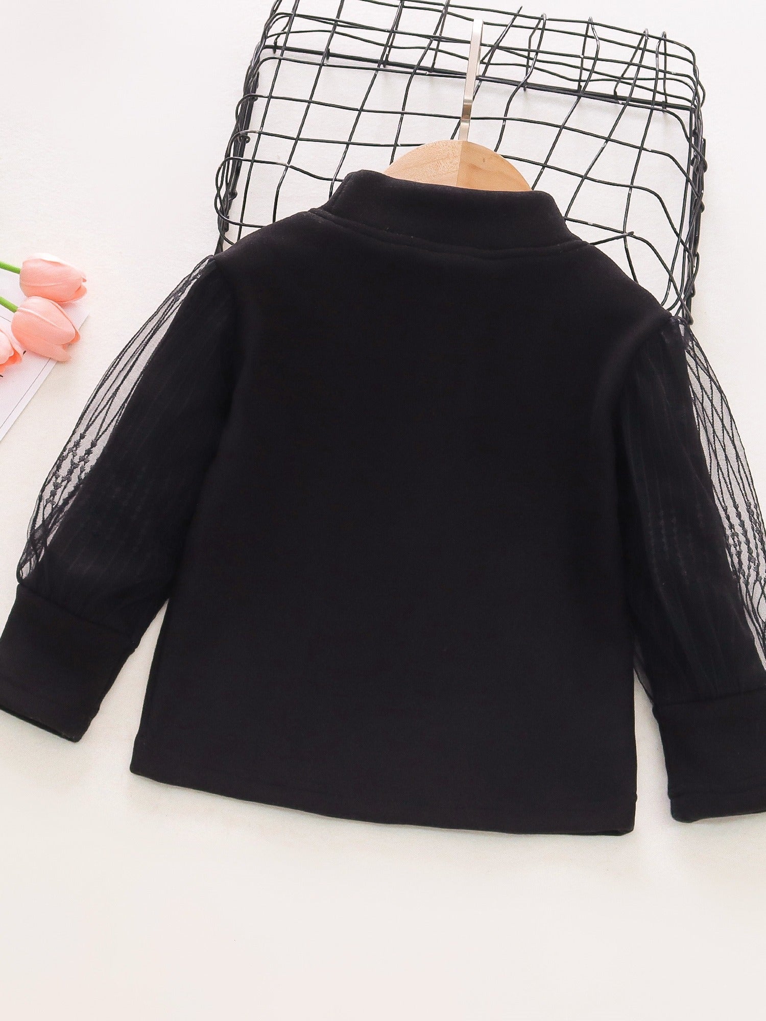 Girls' Solid Turtleneck Pullover Sweater
