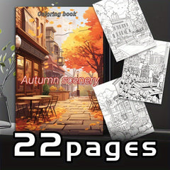 Autumn Landscape Coloring Book for Relaxation