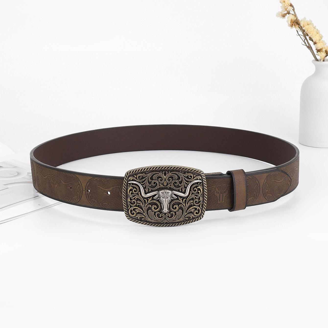 Men's Casual Vintage Western Cowboy Belt