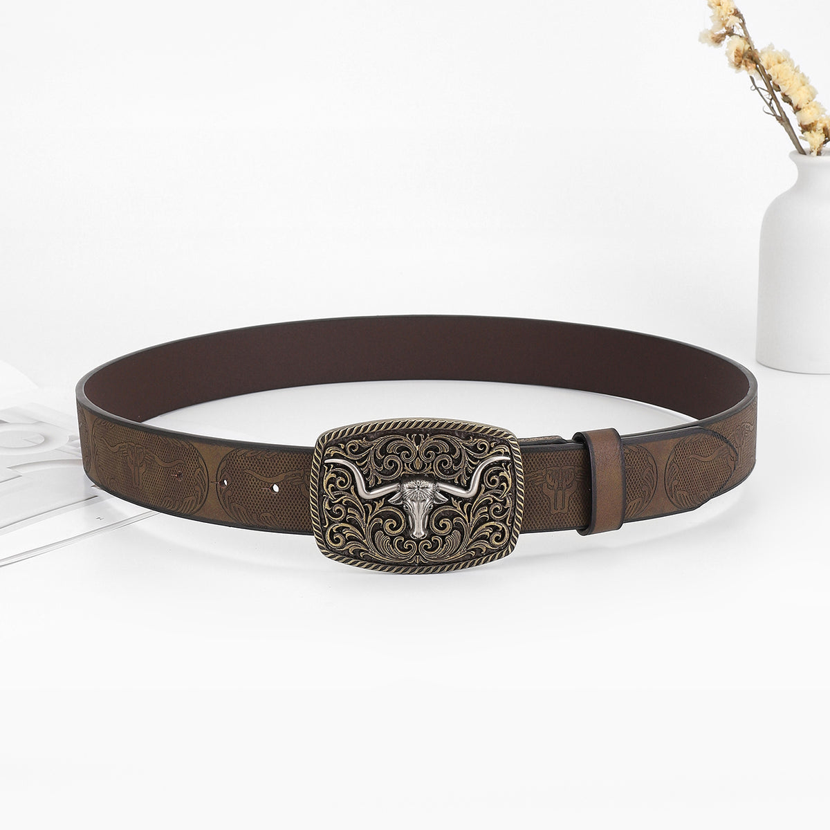 Men's Casual Vintage Western Cowboy Belt