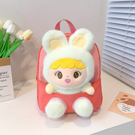 Kids Backpack with Removable Bunny for 3-8 Year Olds