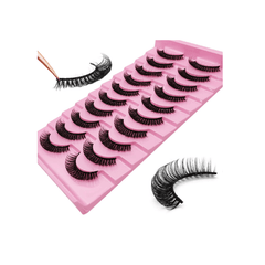 Natural Fluffy False Eyelashes - Curly Thick Long Faux Mink Lashes