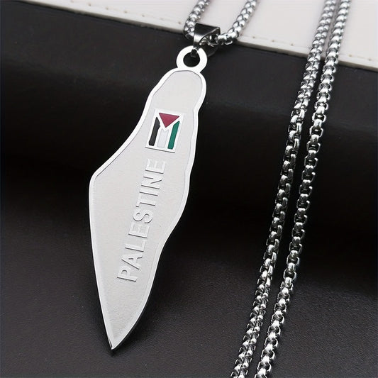 Map Flag Necklace Ethnic Hip Hop Jewelry Men Women Couples