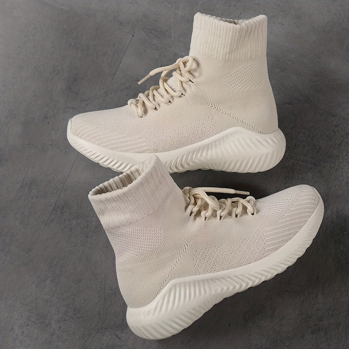 Women's High Top Lace-up Sock Sneakers