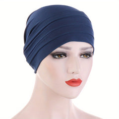 Solid Turban Lightweight Head Scarf Ramadan Head Wrap Beanie Cap