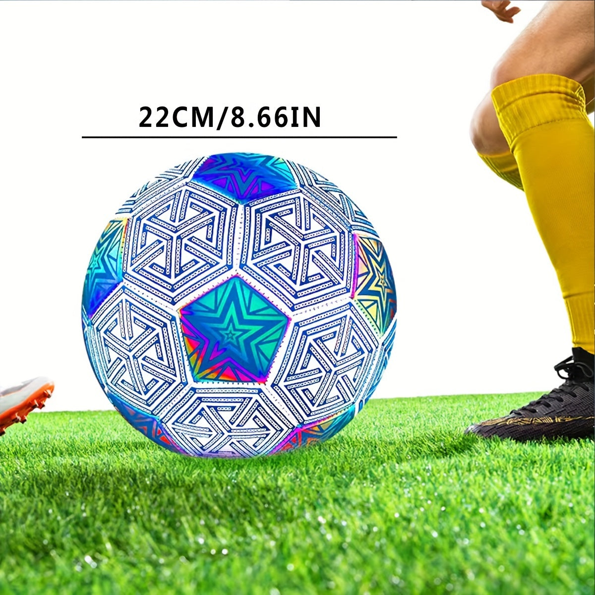 1pc No 5 Reflective Luminous Football for Training and Competition