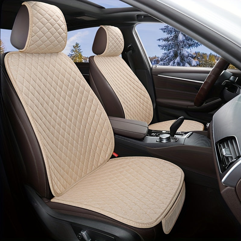 Universal Car Seat Cover Protector Linen Front Rear Protect Pad Mat
