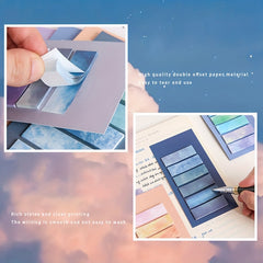 Gradient Sticky Notes for Students, Strong Adhesive Sticky Note Stickers