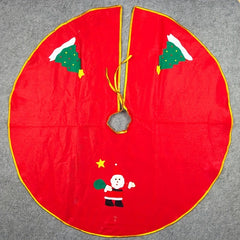 Christmas Tree Skirt Red Velvet Snowflake Design