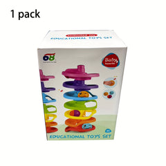 Ball Drop and Roll Tower Toy for 6M Kids