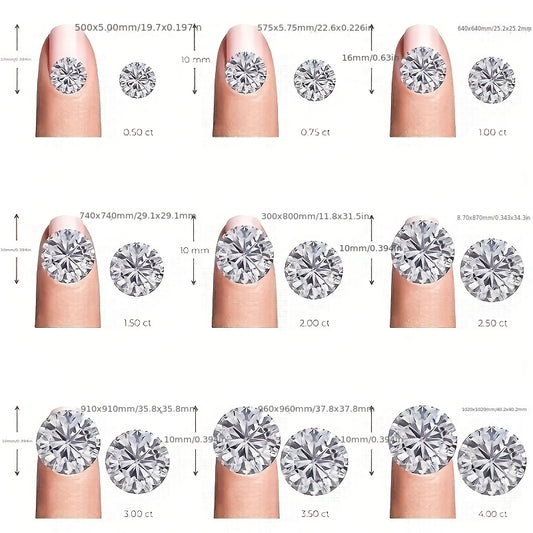 1Ct Classic Moissanite Star Round Bracelet S925 Silver Engagement Wedding Gift