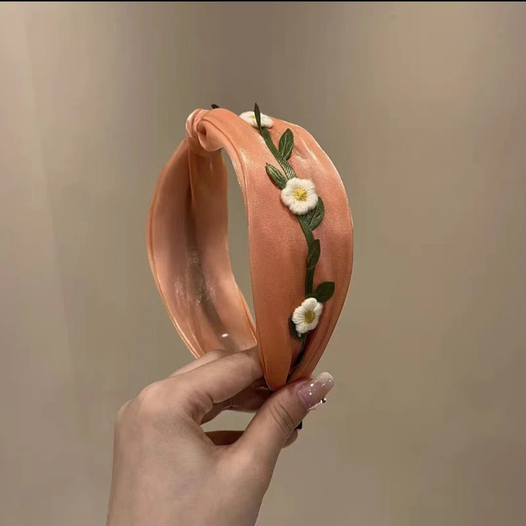 Wide Brimmed Hair Hoop Lily Flower Sweet Headband Hair Accessories