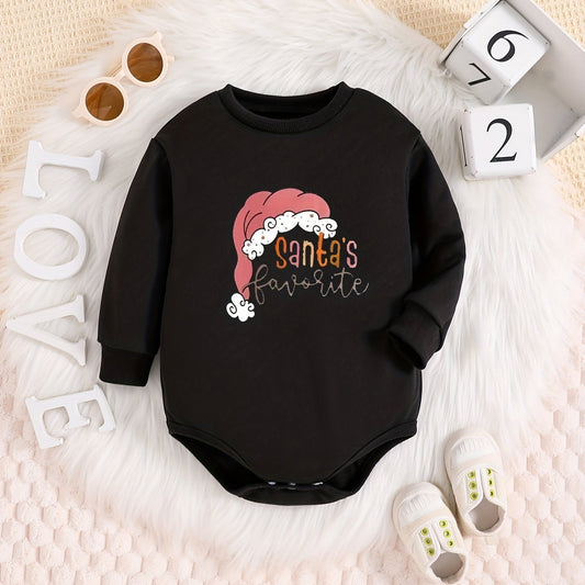 Baby Girl's Santa Cartoon Onesie Romper
