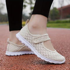 Mesh Hook & Loop Walking Shoes Backless Anti Slip Casual Sneakers Women's