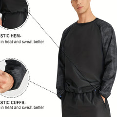 Men's Sauna Suit Sweat Shirt for Weight Loss Training Workout