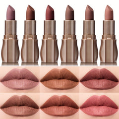 12 Colors Ice Nude Matte Lipstick Lip Balm Waterproof Long Lasting