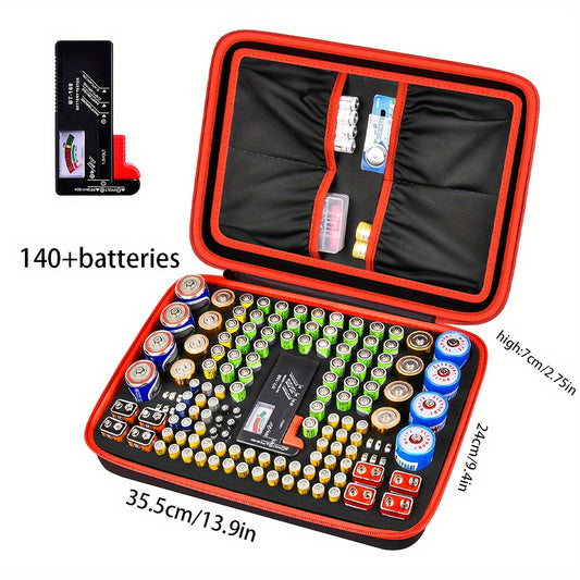 Battery Organizer Storage Box Holds 148 Batteries AA AAA C D 9V